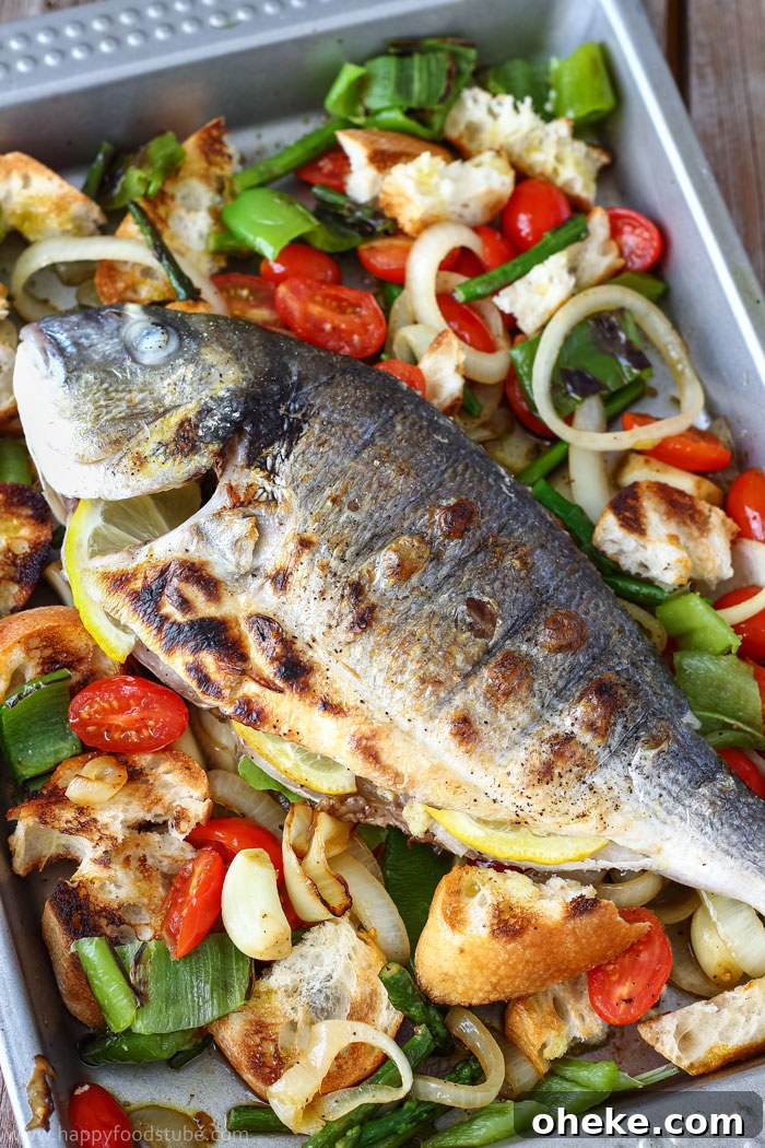 Grilled Whole Fish with Italian Bread Salad Picture