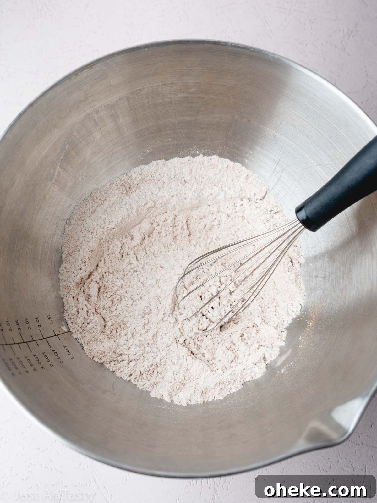 Dry ingredients in a bowl.