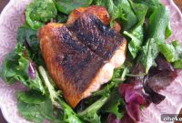 Maple-Glazed Salmon Salad with Warm Honey Vinaigrette Recipe