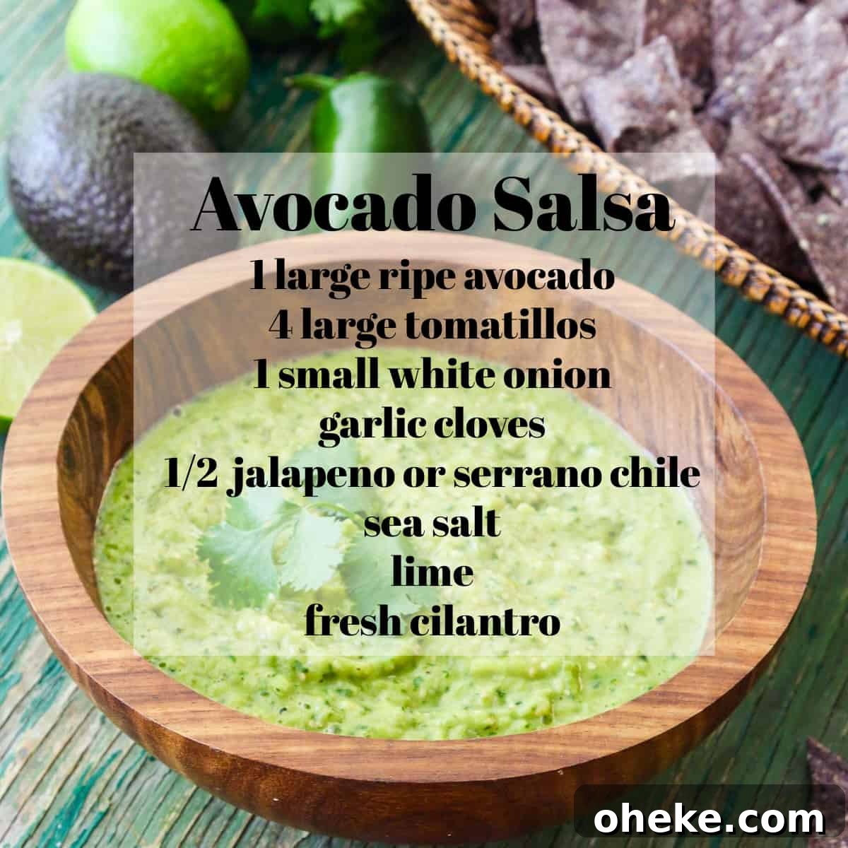 Avocado salsa ingredients