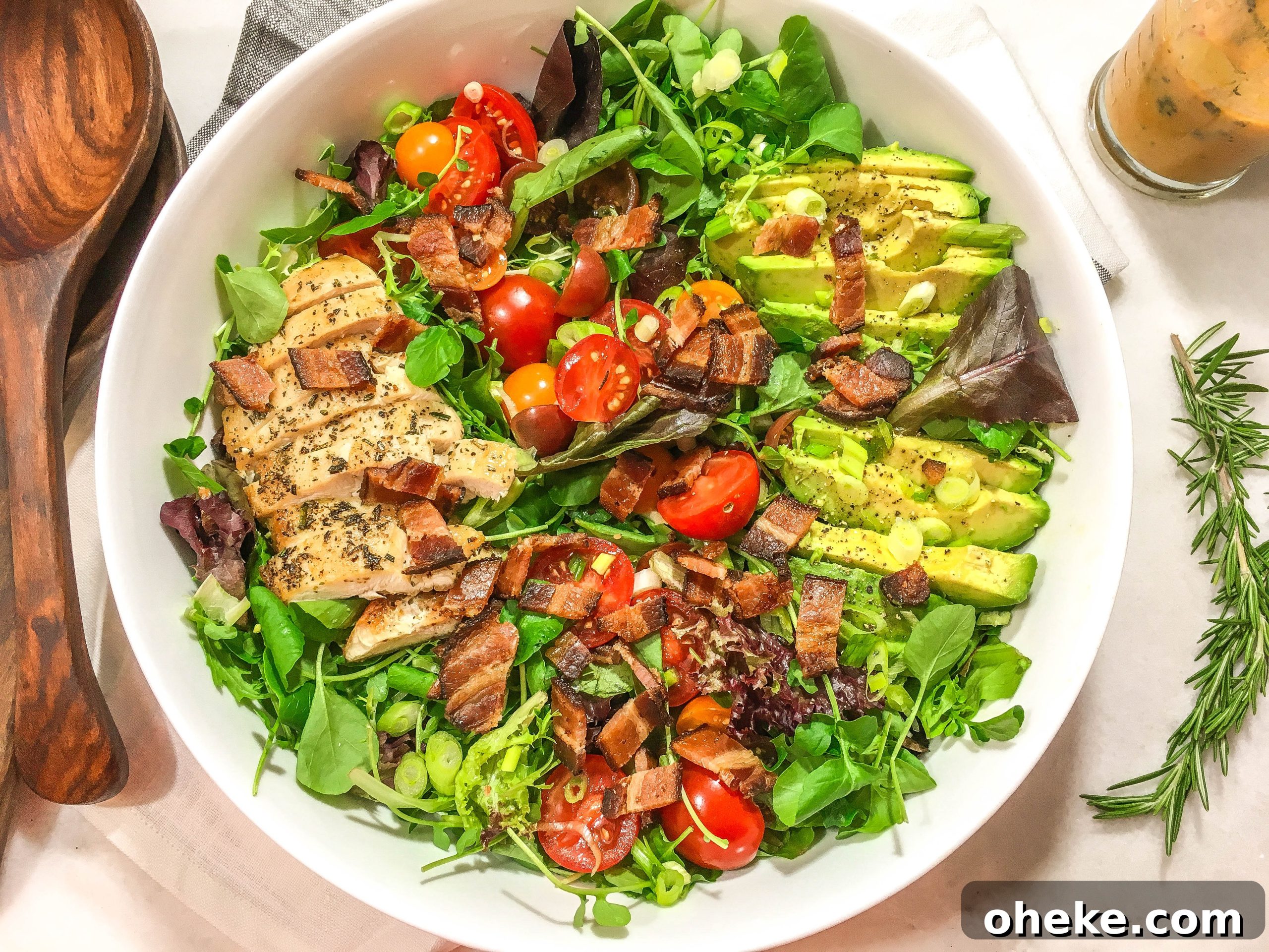 Rosemary Chicken, Bacon & Avocado Salad with Spicy Roasted Garlic Dressing 4 Rosemary Chicken, Bacon and Avocado Salad with Spicy Roasted Garlic Dressing-3.jpg