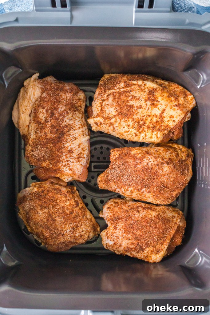 Crispy BBQ Chicken Thighs in the Air Fryer (Ninja Speedi) 3 air fryer bbq chicken thighs