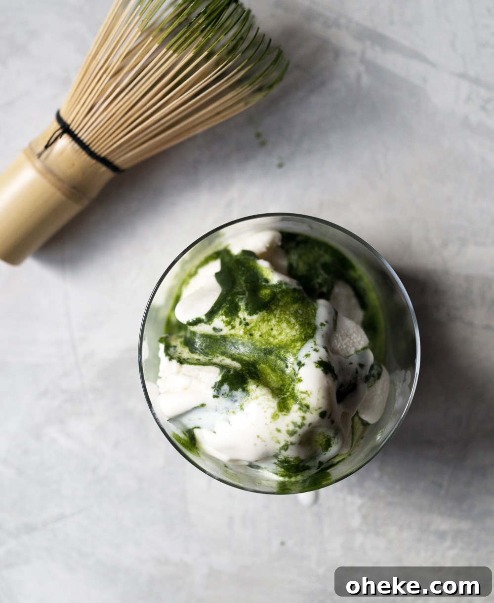 Creamy Thick Matcha Affogato Recipe for Coffee & Dessert Lovers 7 Matcha affogato photo