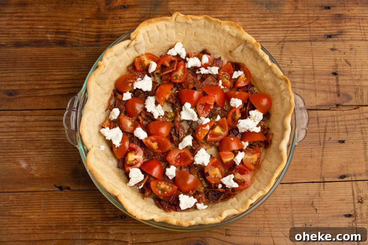 This is a picture of the crust with the goat cheese added.