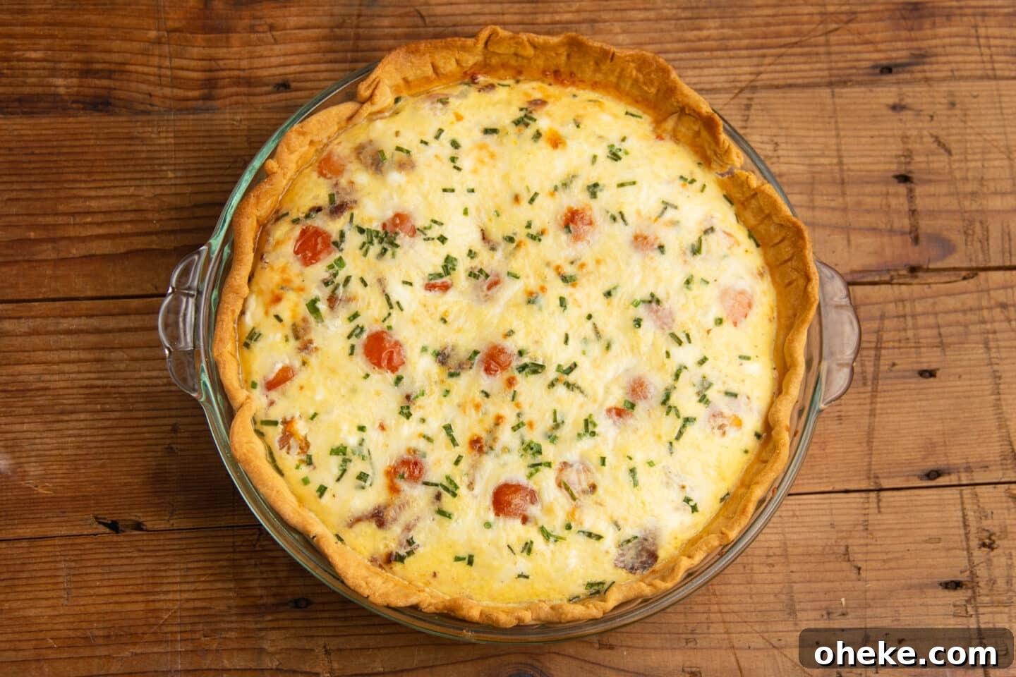 This is a picture quiche after it's baked.