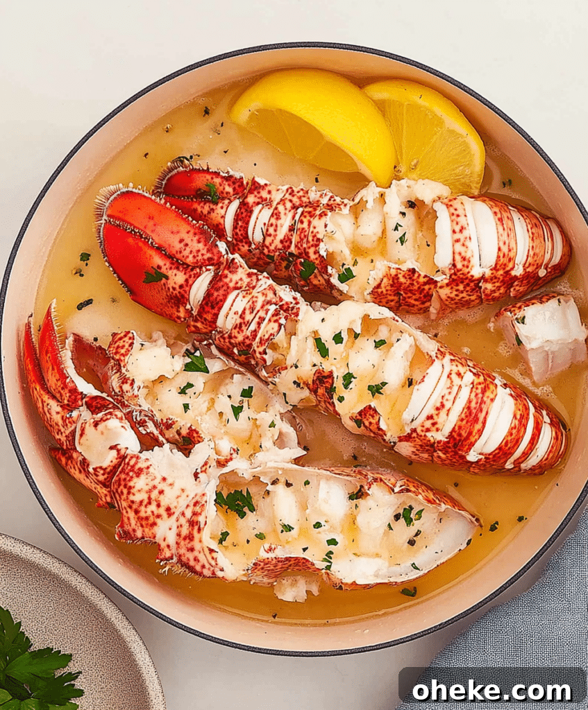 Cooked Butter Poached Lobster