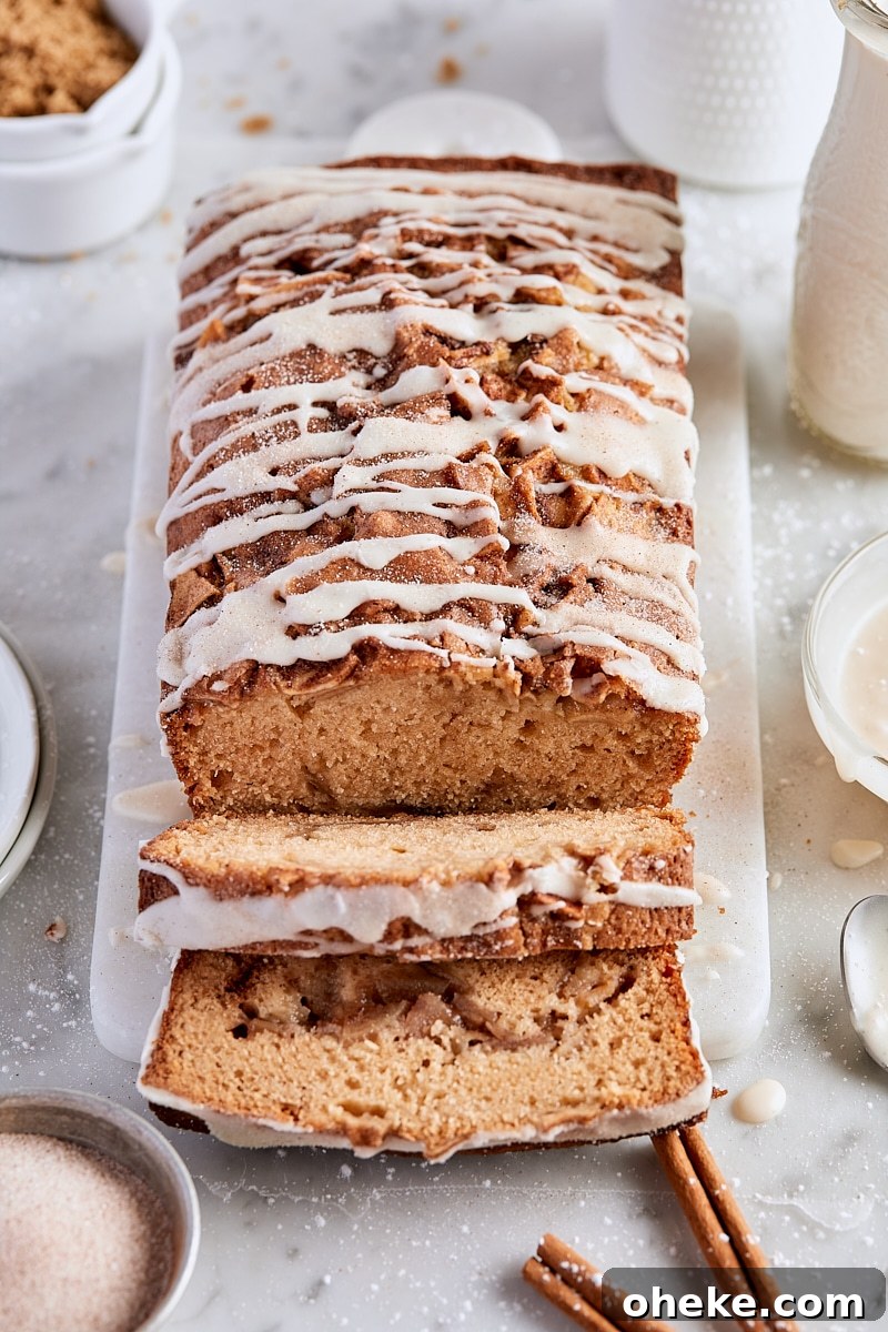 Spiced Apple Fritter Loaf: Cinnamon Apple Bread Recipe 2 Apple Fritter Bread