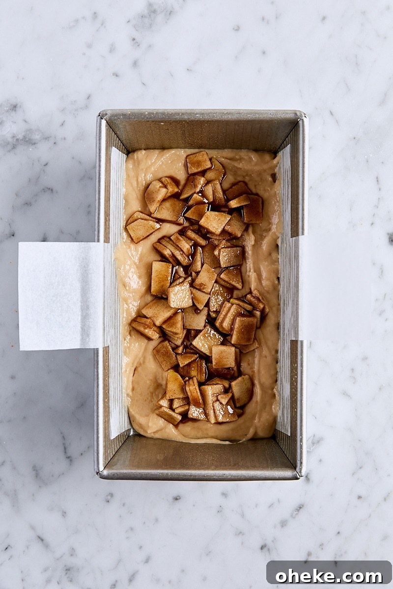 Spiced Apple Fritter Loaf: Cinnamon Apple Bread Recipe 13 Apple fritter batter topped with brown sugar-apples