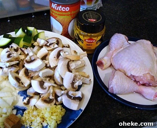 Cheats Malaysian Coconut Chicken and Potato Curry, ingredients