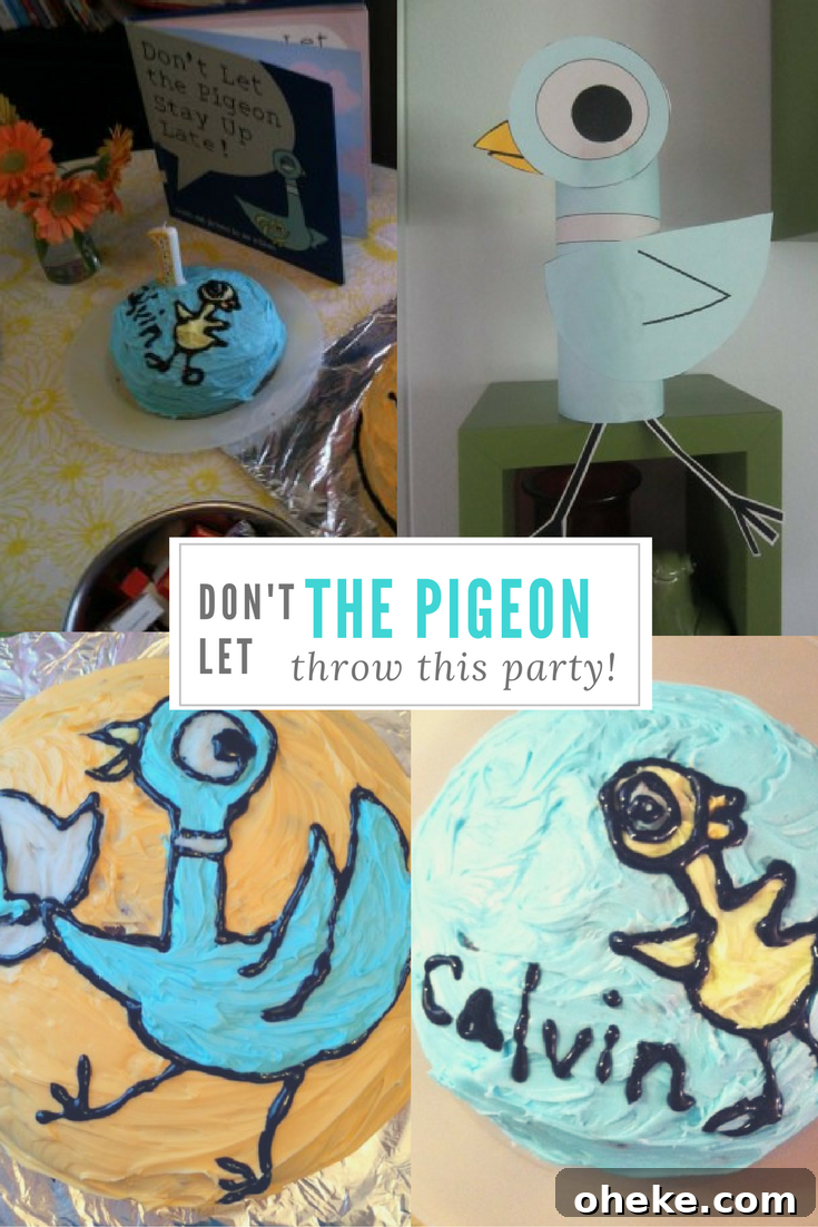 Mo Willems Pigeon-Themed Birthday Party Ideas and Decorations 2 Throw a birthday party fit for The Pigeon! Fans of Mo Willems will love this fun diy pigeon party!