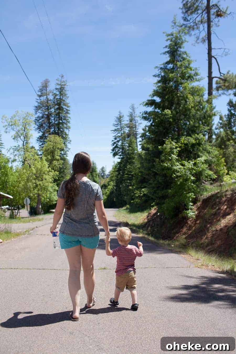Creating Lasting Memories with Your Toddler: Fun Activities & Tips 9 A woman and a child making memories while walking down a road with a toddler.