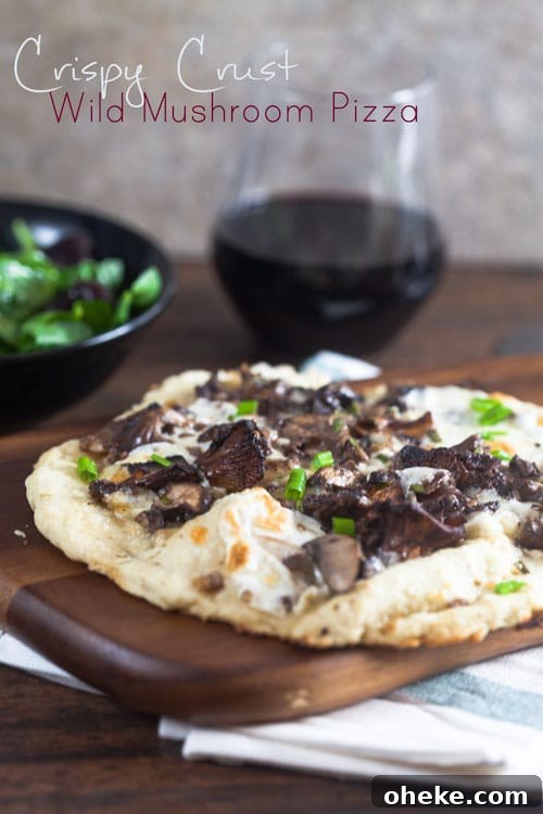 Crispy Crust Wild Mushroom Pizza | Healthy Delicious