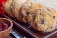 Pomegranate-Studded Sweet Biscuits Recipe