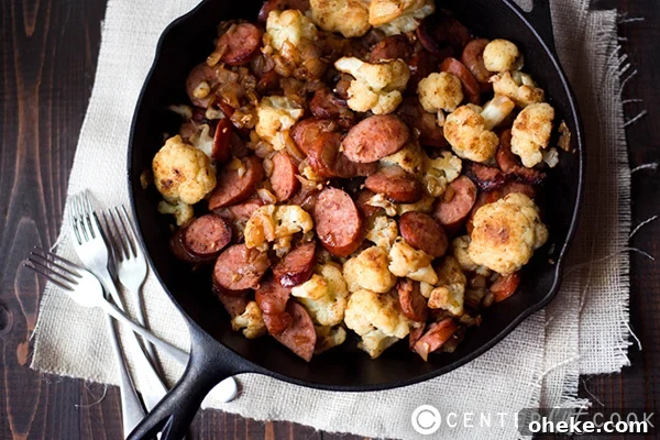 kielbasa cauliflower stir fry 2
