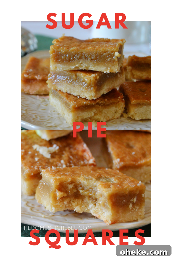 sugar pie squares photo collage