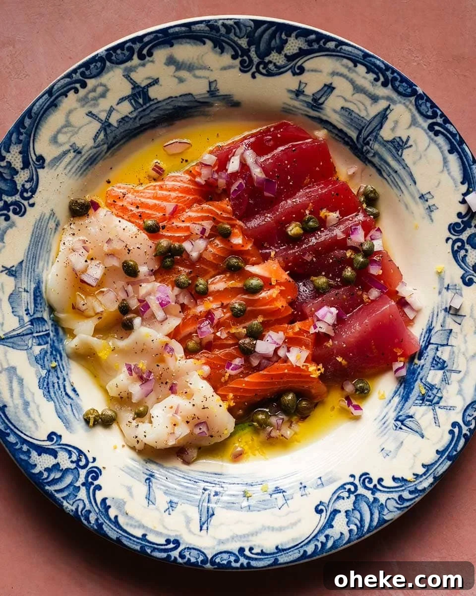 a plate of Sicilian Sashimi