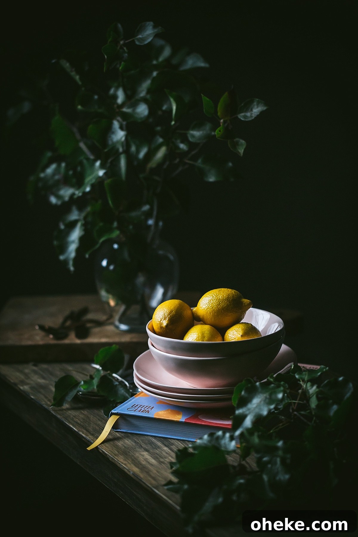 bowl of lemons sit on letita clark's book bitter honey