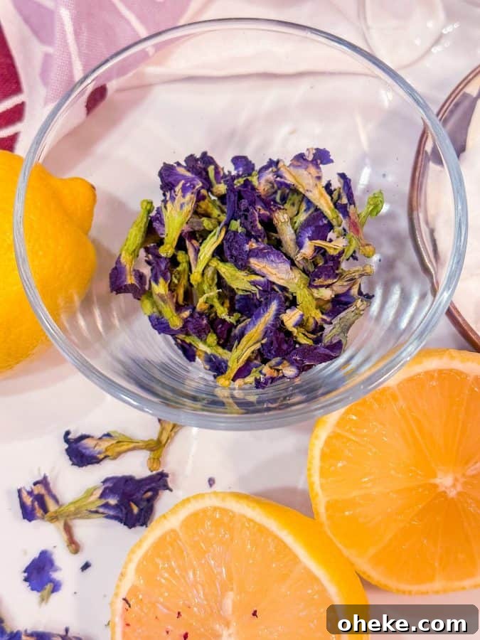 Butterfly Pea Tea Wakanda Food Vibranium Drink - Butterfly Pea Tea Lemonade