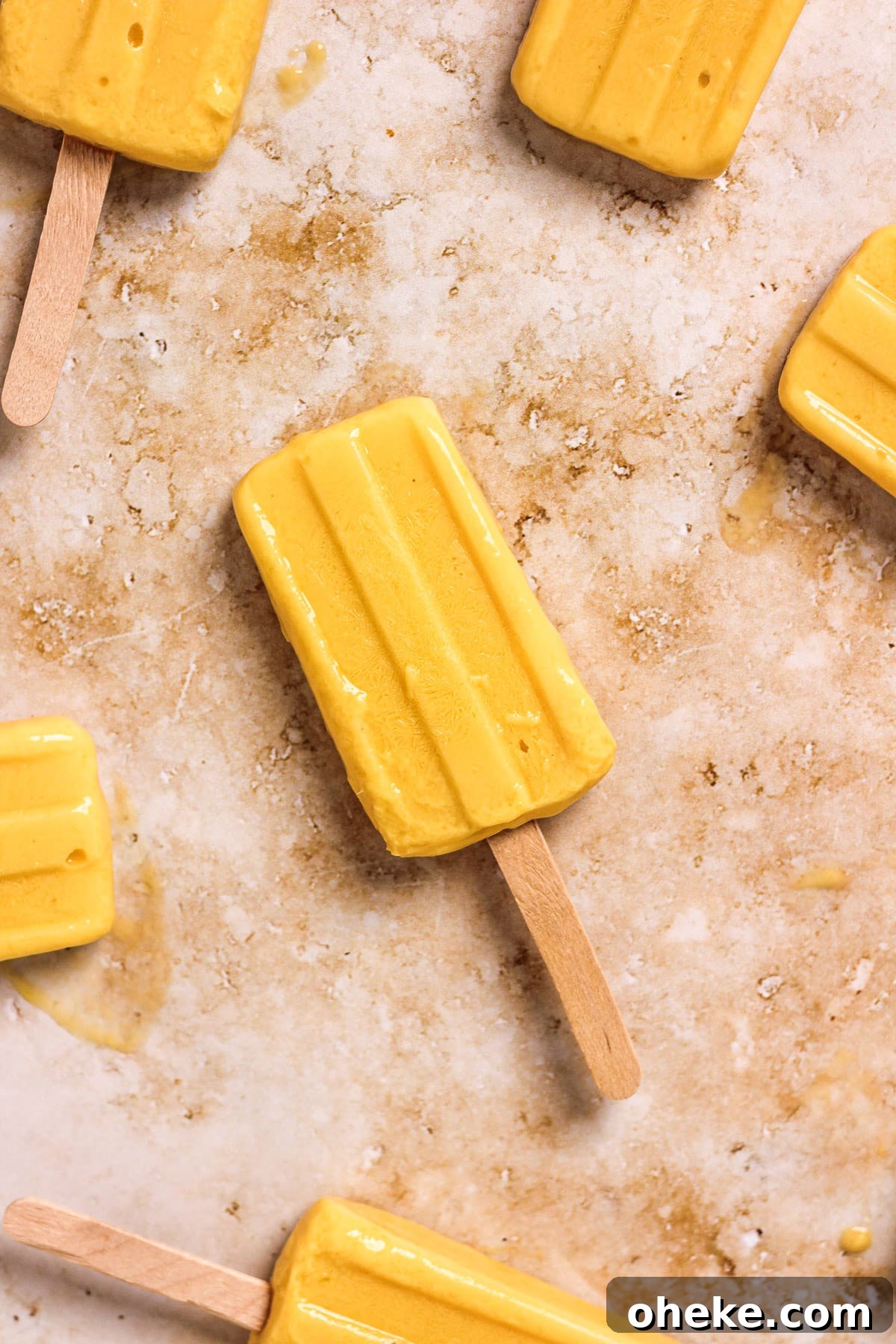 homemade mango popsicles
