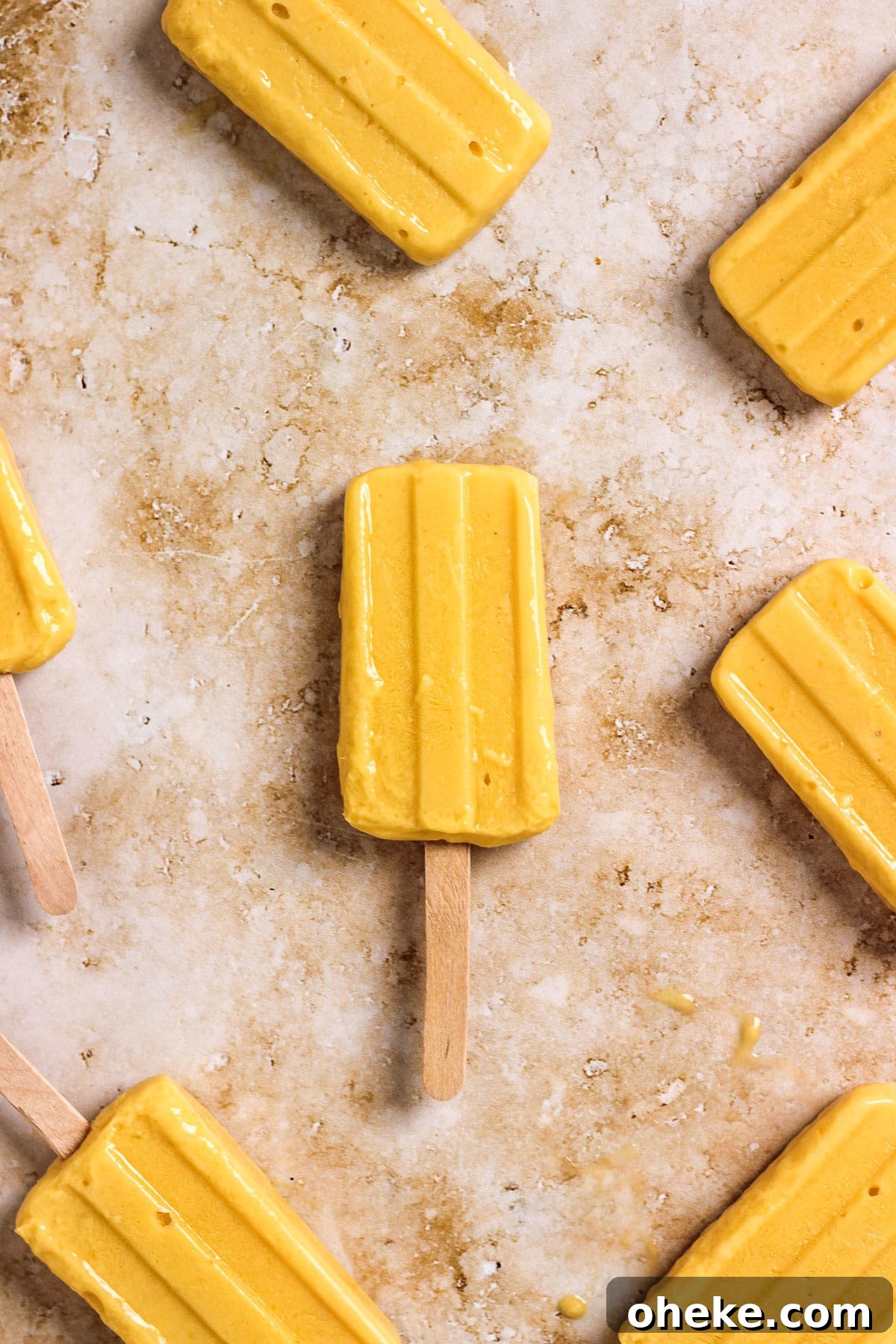 homemade mango popsicles