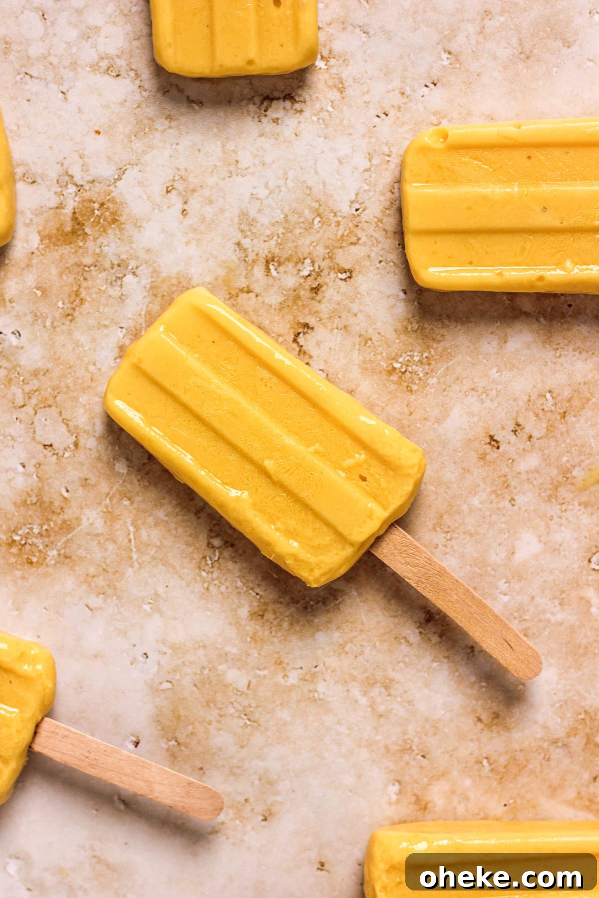 homemade mango popsicles