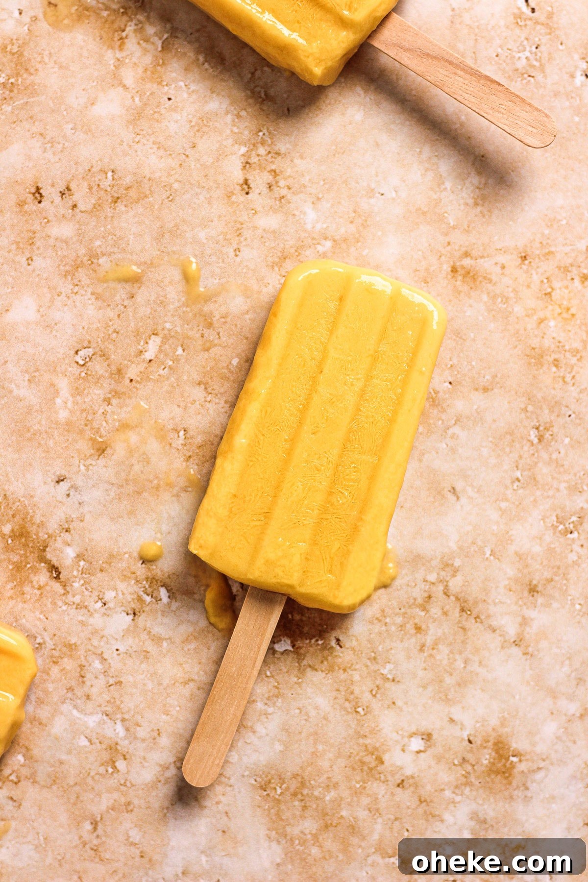homemade mango popsicles