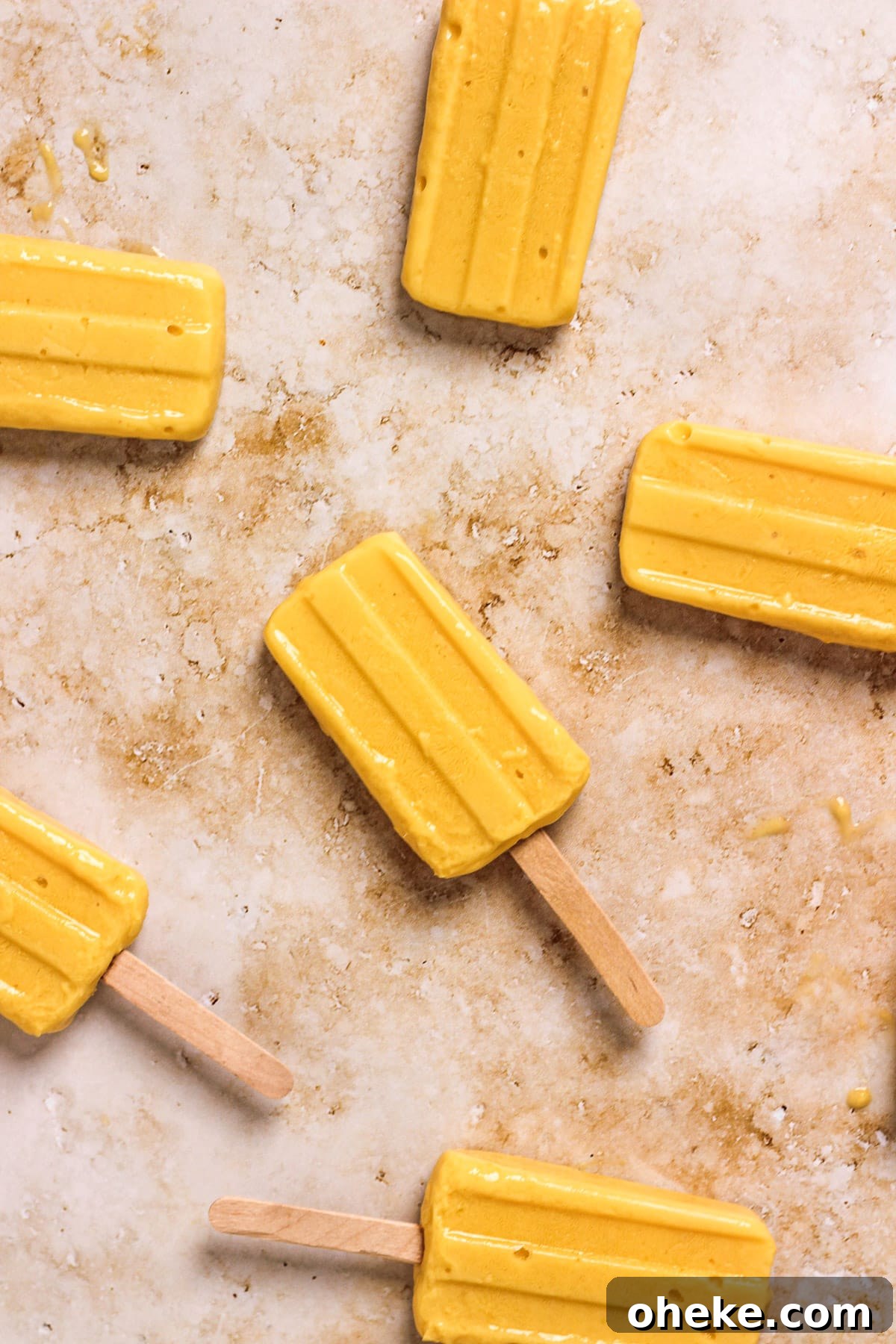 homemade mango popsicles