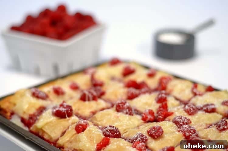 A tray of Raspberry Brownie Baklava. 